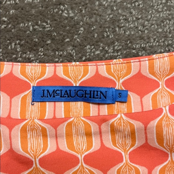 NWOT J. McLaughlin Women’s 3/4 Length Sleeve Pink/Coral Shirt Size S - Picture 2 of 8